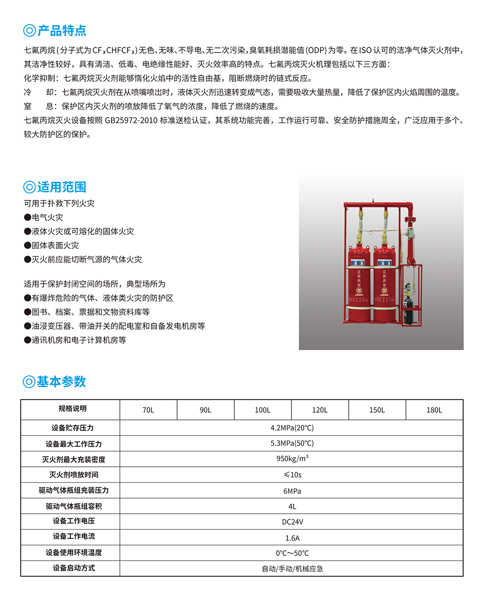 管網式七氟丙烷氣體滅火裝置